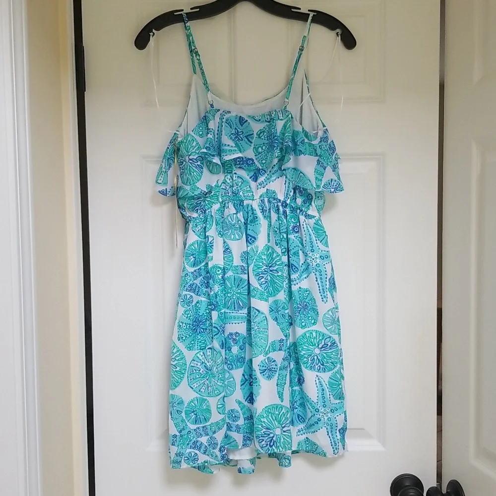 Lilly Pulitzer For Target Sea Urchin Ruffle Blue Seashell Dress - Picture 5 of 14